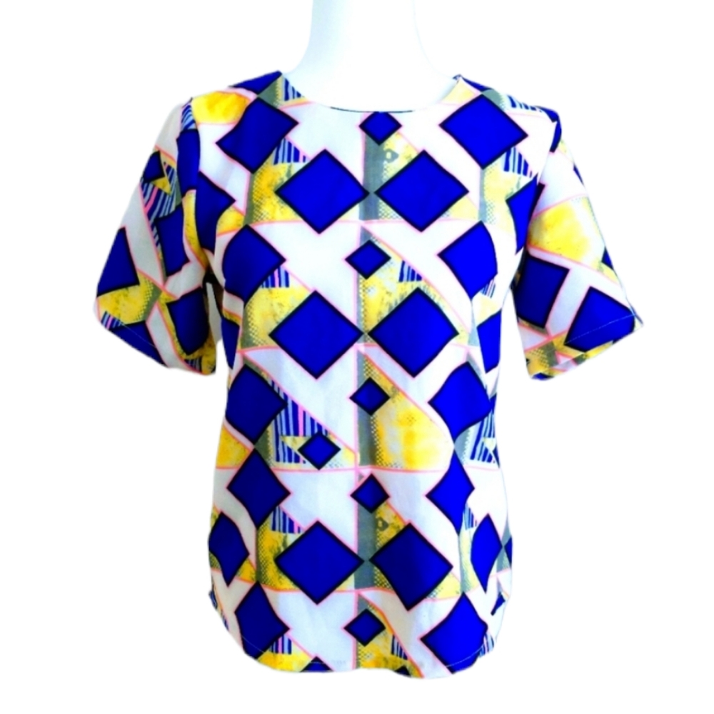 Women's Geometric Print Short Sleeve